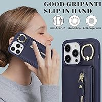 Vista 152 de Havaya Funda para iPhone 13 Pro Max y iPhone 12 Pro Max, cartera compatible con magsaf 2 en 1, desmontable magnética con tarjetero y ranura trasera