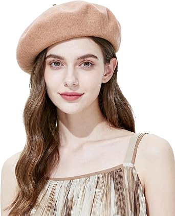 Beret Hats for Women Wool French Style - Spring Hat for Women Girls for Daily, Travel & Elegant Outfits