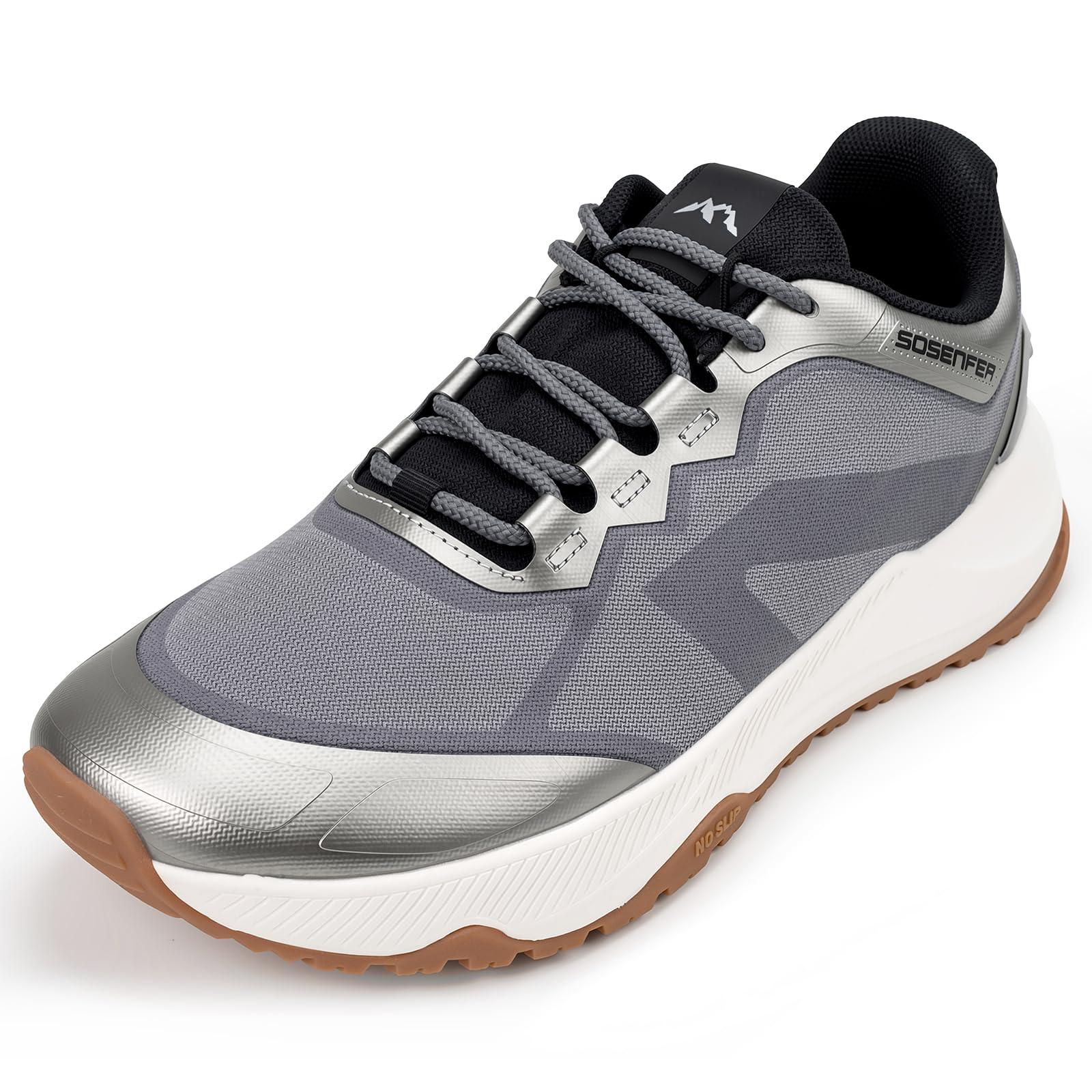 Sosenfer Laufschuhe Herren Sportschuhe Extra Breit Traillaufschuhe mit Dämpfung Leicht Atmungsaktive Straßenlaufschuhe Bequeme Turnschuhe für Gelände, Outdoor & Fitness Sport
