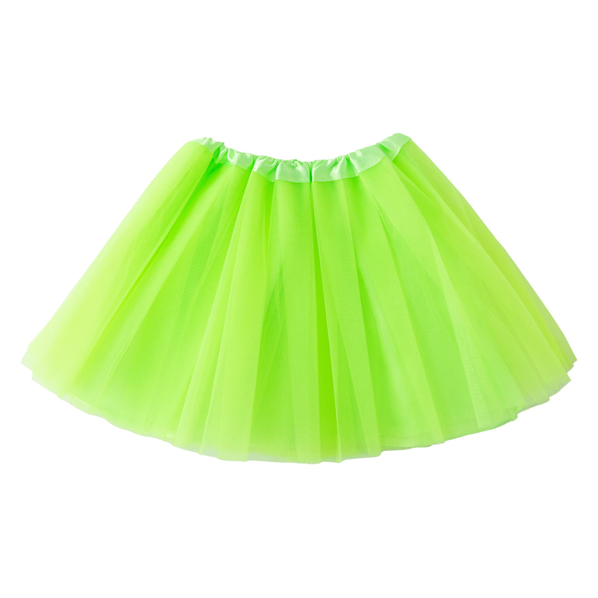Jastore Girls Tutu Skirt 4 Layers Tulle Tutus for Girls Fluffy Ballet Dress Up for Toddler Kids Children