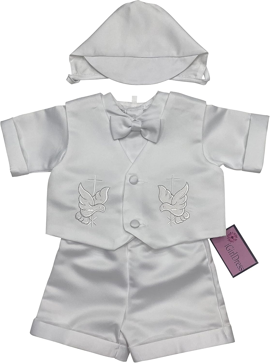 iGirlDress Baby Toddler Boys Christening Short Sleeve Set Infant-4T