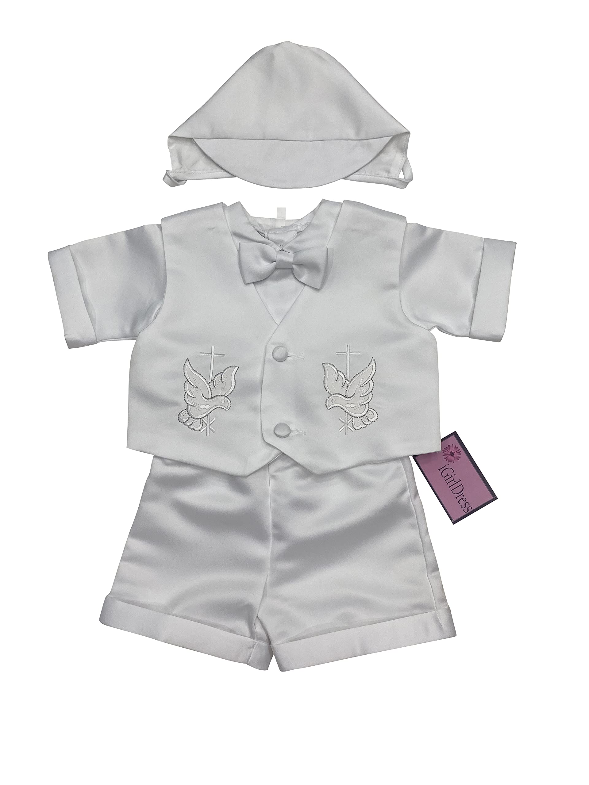 iGirlDress Baby Toddler Boys Christening Short Sleeve Set Infant-4T
