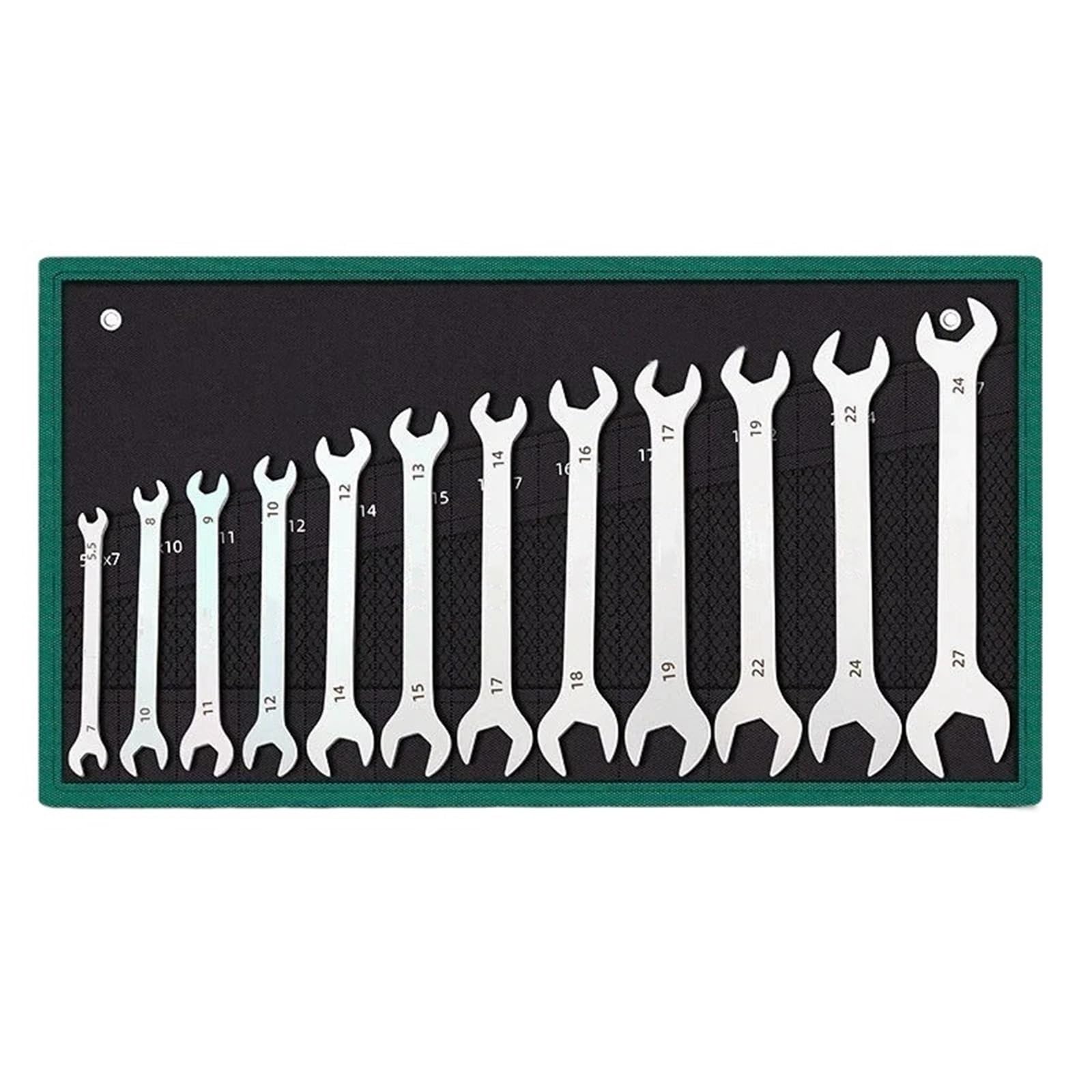 OLAQWENB Torque Wrenches Thin Open End Wrench Set 6-27mm Plum Wrenches Combination Dual Heads Ratchet Spanner Car Repairing Precision Torque Wrench(Open-End 12 pcs)