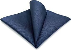 S&W SHLAX&WING Pocket Squares for Men Solid Color Blue Green Yellow XL for Weddings