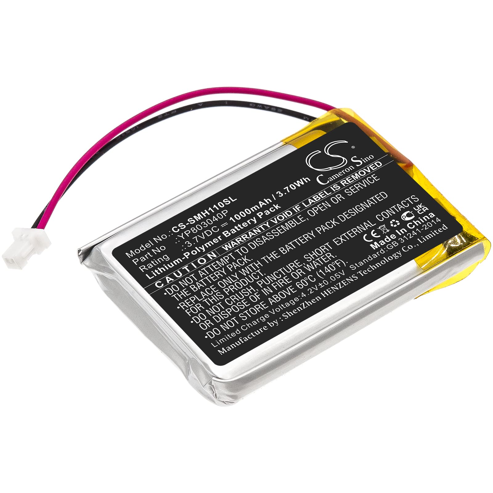 Enyuly 1000mAh Replacement Battery for Sena 10C Pro 10C YP803040P (3.7V)