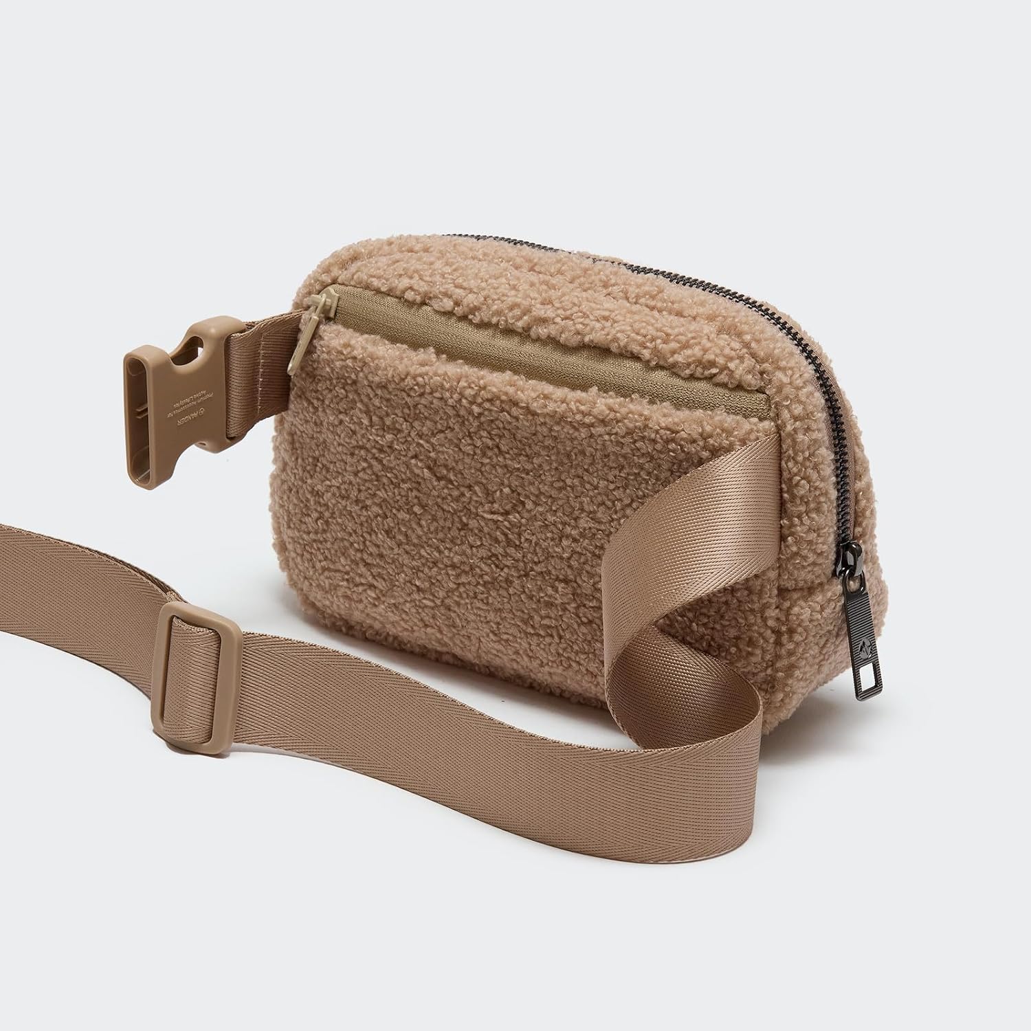 Pander Fanny pack Everywhere Fleece Belt Bag for Women and Men with Adjustable strap Belt, 1L. (Tan) - Image 4