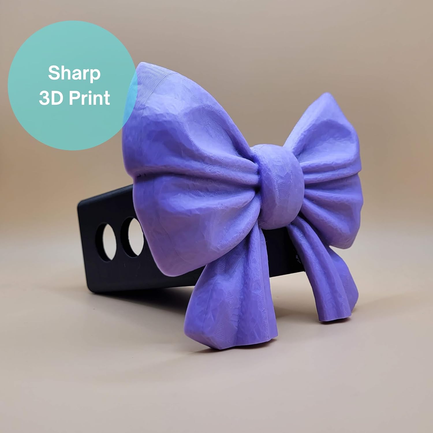 Lavender Purple Trailer Hitch Cover, 3D Printed Bow Design, Fits 2 inch Receivers