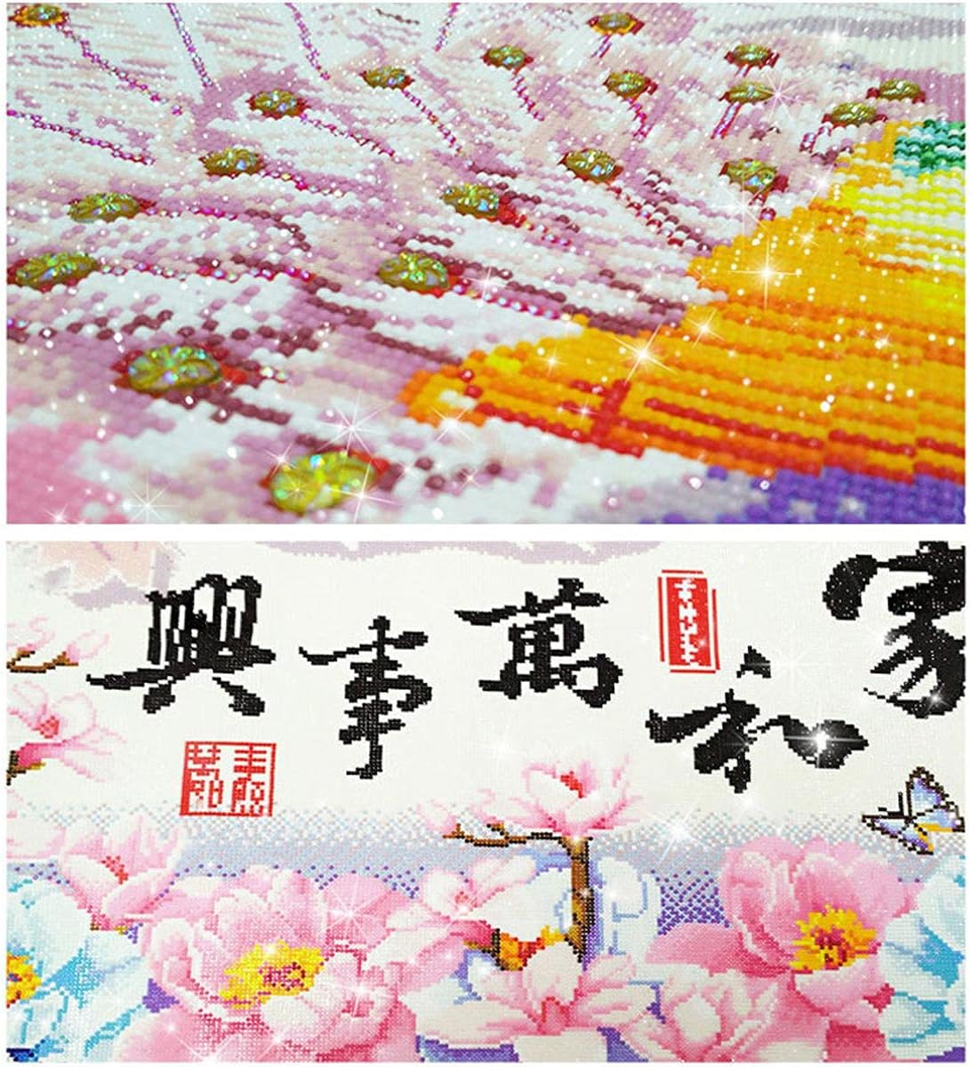Instarry DIY 5D Diamond Painting Kit Large Size Full Drill Peacock Mosaic Cross Stitch Embroidery Home Decoration Art Craft 39.4x15.7 inch