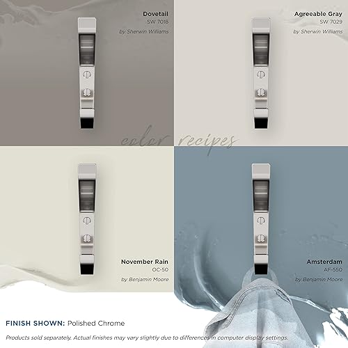 Miniatura 7 de Amerock H3700326  Emerge Gancho decorativo de pared de doble punta  Gancho de cromo pulido para abrigos, sombreros, mochilas, bolsas  Ganchos para