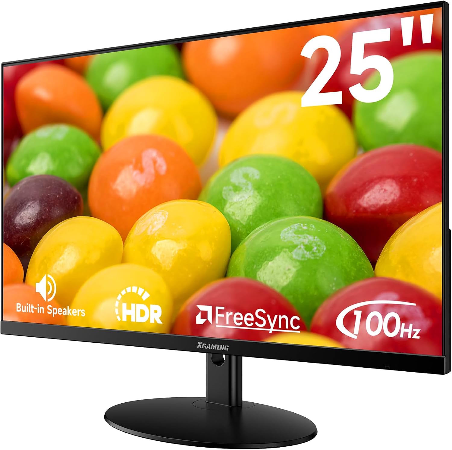 memzuoix 25 Inch Monitor with Ultra-Thin and 3-Side Frameless Panel, FHD 1080P 100Hz Gaming Monitor with Audio Output, Speakers, 1ms MPRT, 99% sRGB, Eye Care, HDMI, VGA, VESA 25"|1080p|FHD|Ultra-Thin|99% sRGB(used)