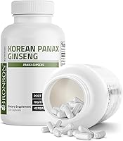 Vista 4 de Bronson Korean Panax Ginseng Supports Energy, Endurance & Vitality + Memory and Mental Performance, 120 Capsules