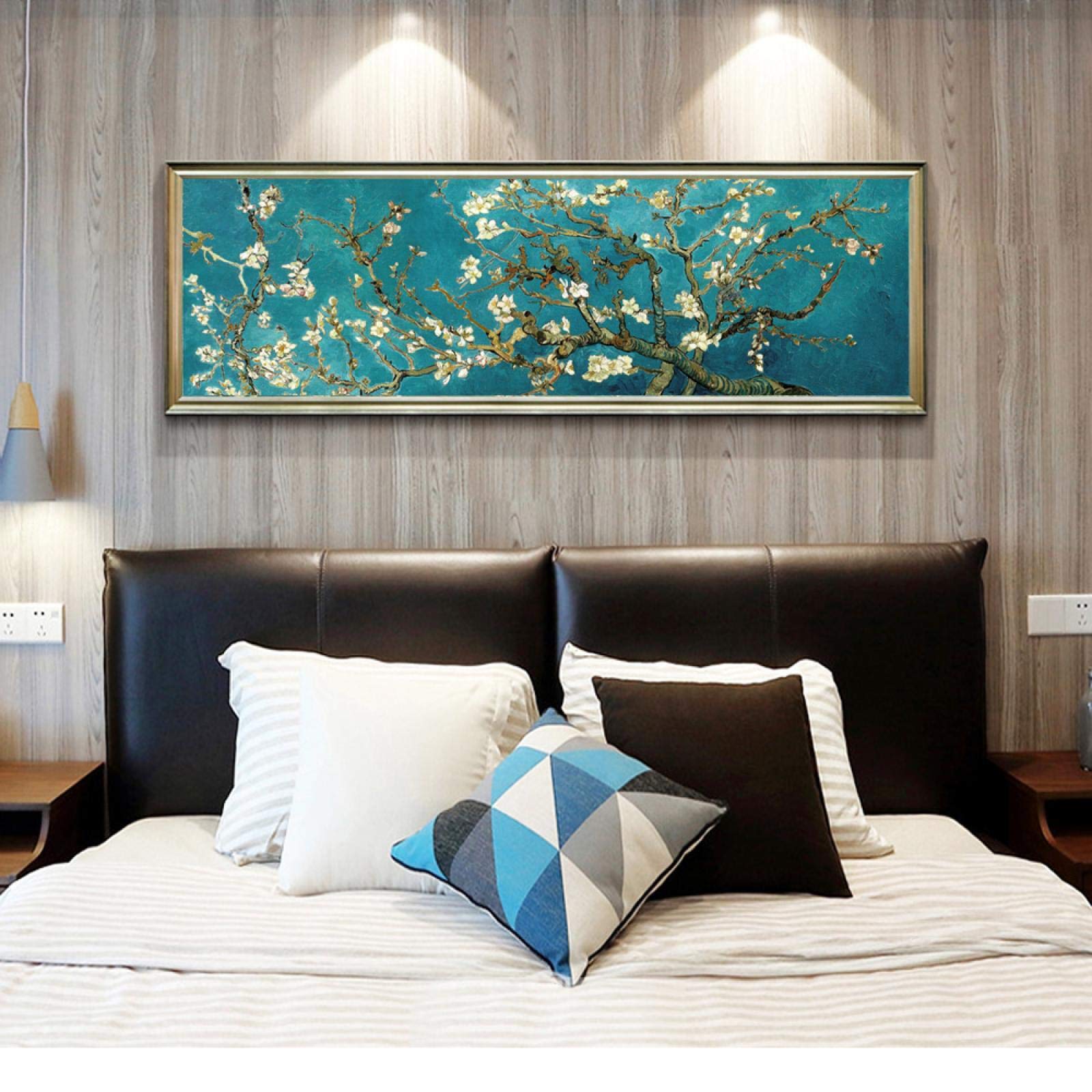 Stampa Su Tela Di Fiori Bianchi Dipinti A Mano, Decorazione Murale Senza Cornice 80x140 Cm, Stile Moderno E Luminoso Per Soggiorno