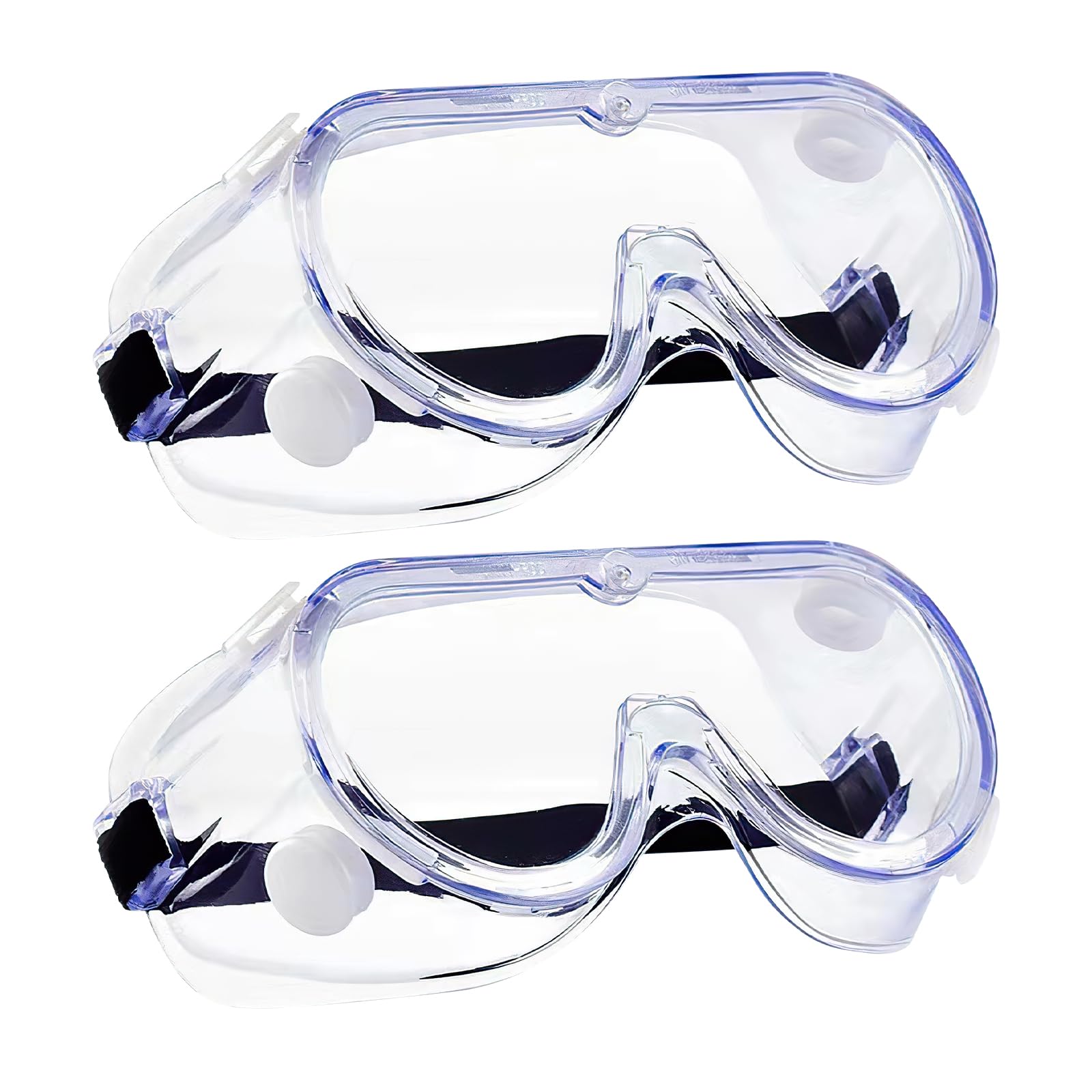 CHEVVY 2Pzs Gafas de Seguridad Transparentes 1.5PC Anti-rayaduras para Laboratorio Gafas de Seguridad Trabajo Anti-vaho Gafas de Protección Antiniebla para Usuarios de Gafas