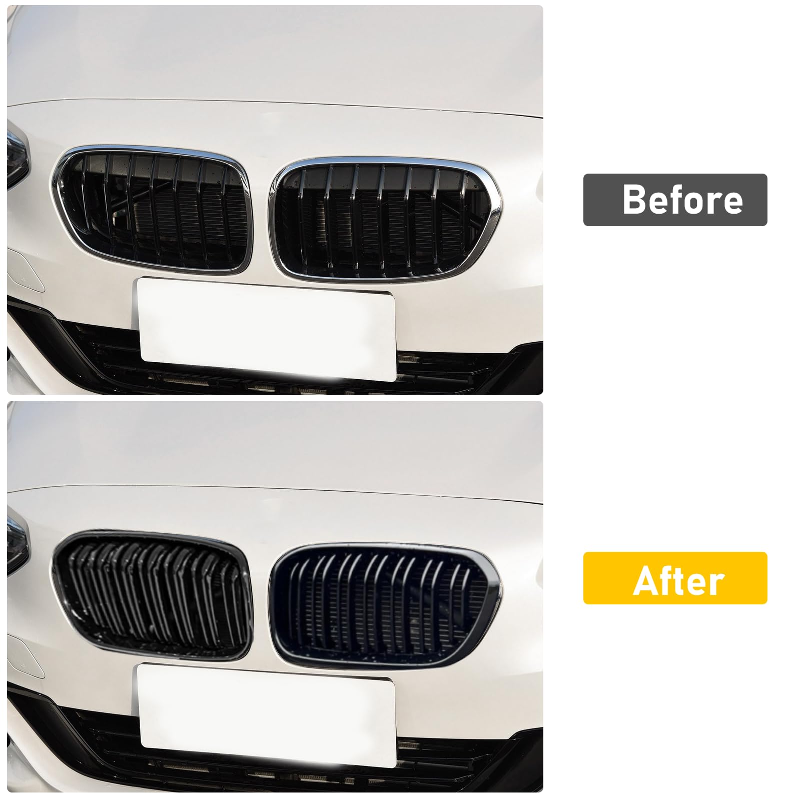 TTCR-II Bandes De Calandre Rouge - Garniture Inserts Compatible BMW Série 1 2 3 4 5 6 7 8 F20 F30 G30 Etc.