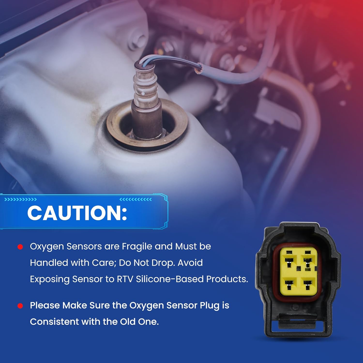 MOCA Oxygen Sensor 234-4274 Compatible with 04-10 for Chrysler Sebring 2.7L & 09-12 for Dodge Challenger 5.7L & 07-10 for Jeep Commander 3.7L & 11-13 for Ram 1500 4.7L