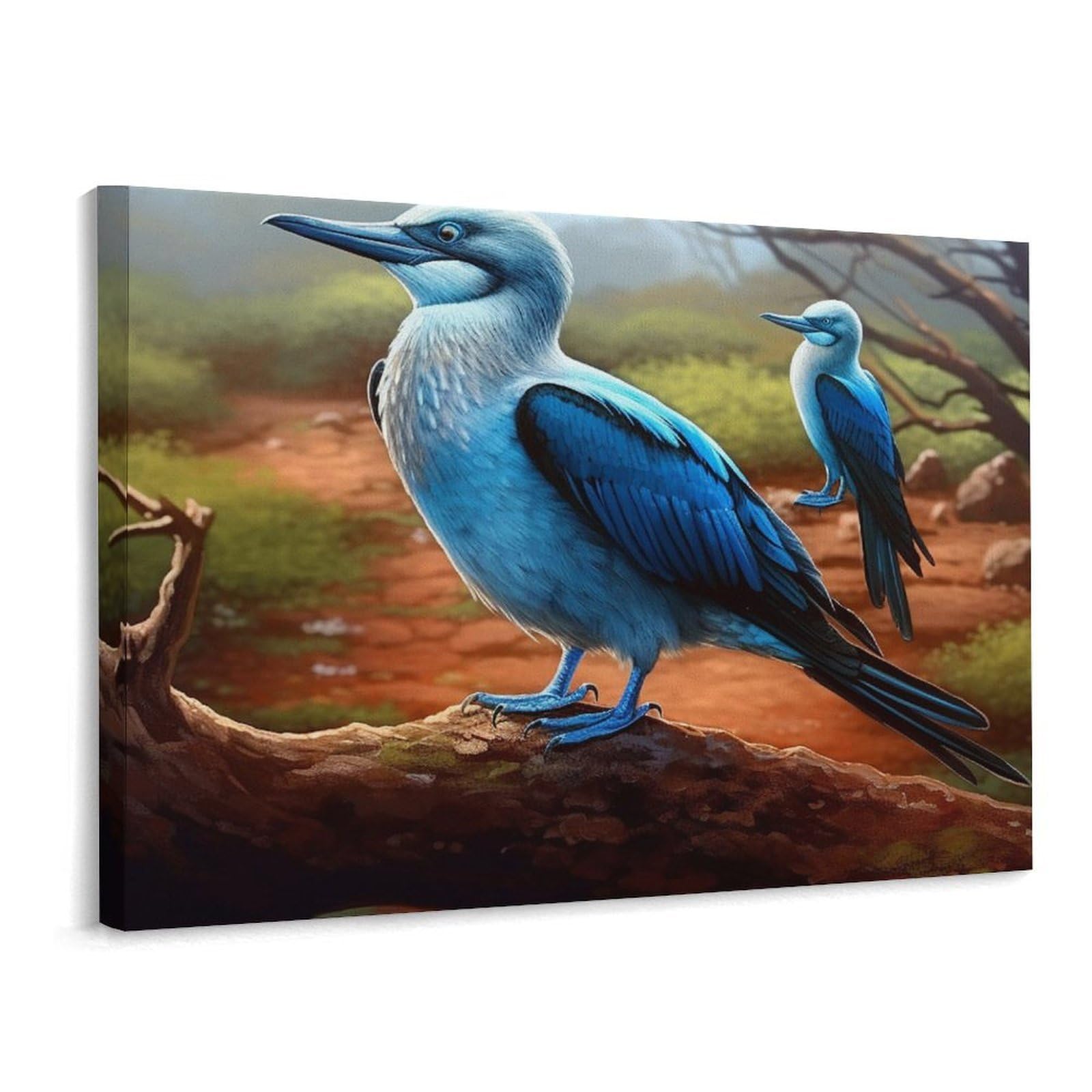MXDLKSWPOH Canvas Wall Art for Living Room Prints Aesthetic Poster Canvas Paintings Prints Blue Bird Pictures ArtWork Office Wall Decor Modern Abstract Wall Art for Bedroom Home Decor 30x40 Cm
