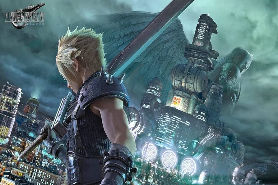 Amazon.com: Final Fantasy VII remake - CANVAS OR PRINT WALL