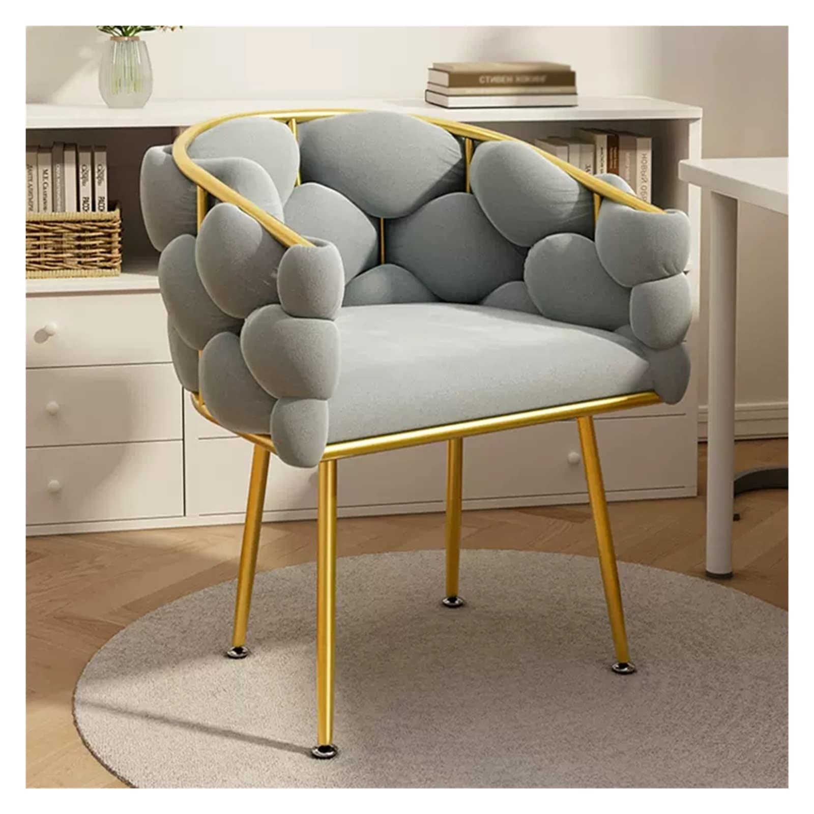 Chaise de salle à manger en cuir avec assise rembourrée ergonomique et robuste