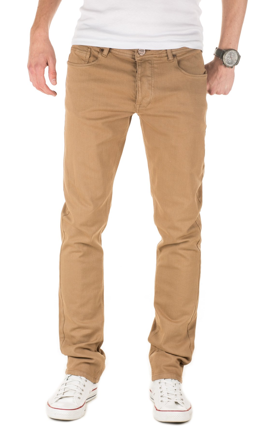 Yazubi Chino Hose Herren, Uni - Stoffhose in Slim Fit - Stylis