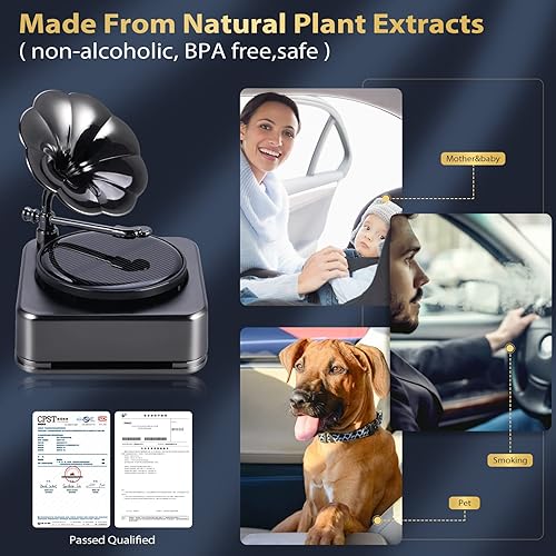 Vista 5 de Ambientador giratorio solar, difusor de aceite esencial con 3 fragancias naturales, accesorio de decoración interior de automóvil de aromaterapia