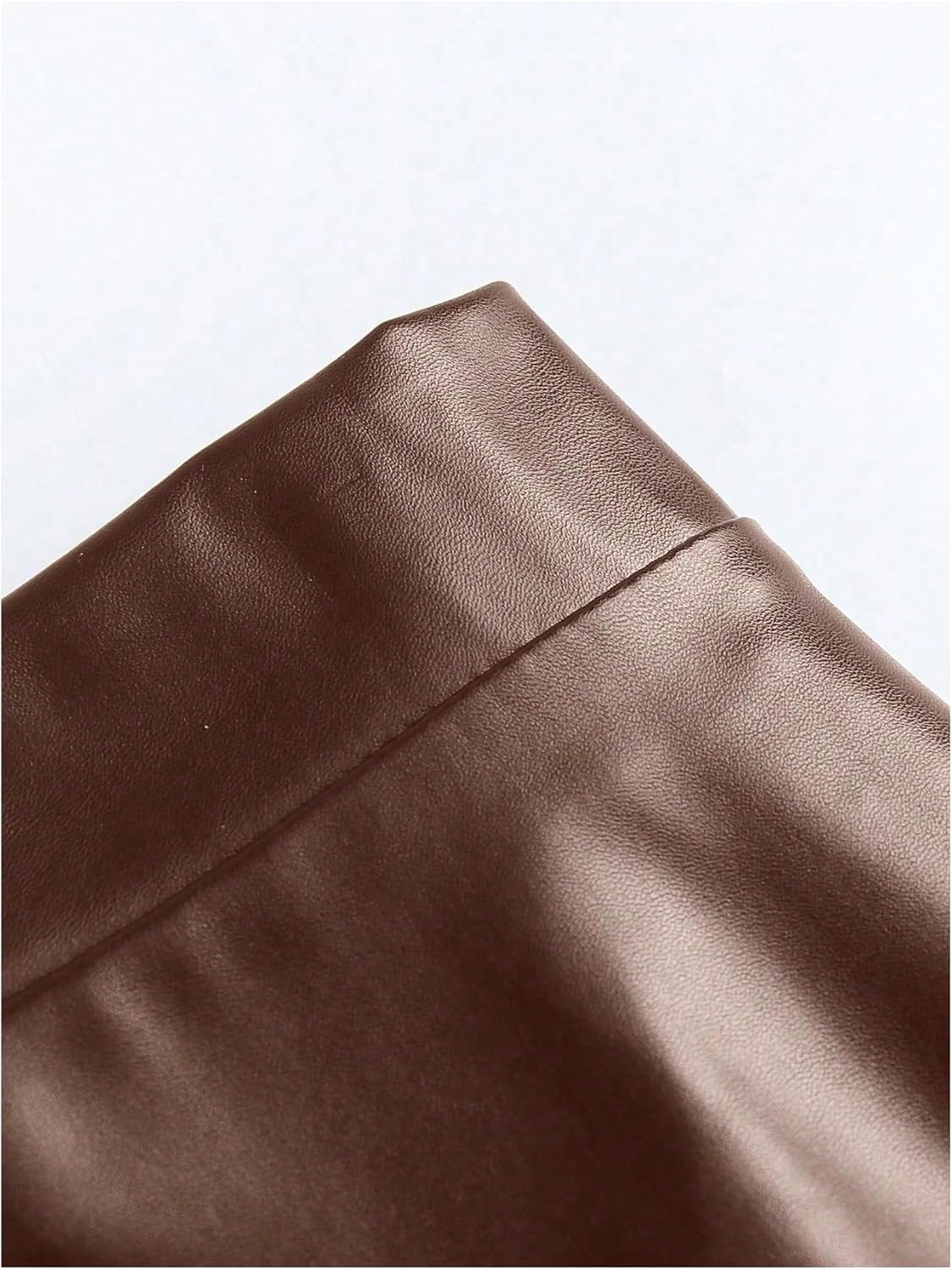 Women's Plus Size Faux Leather Skirt Fall Casual High Waisted A Line Going Out Long Skirts