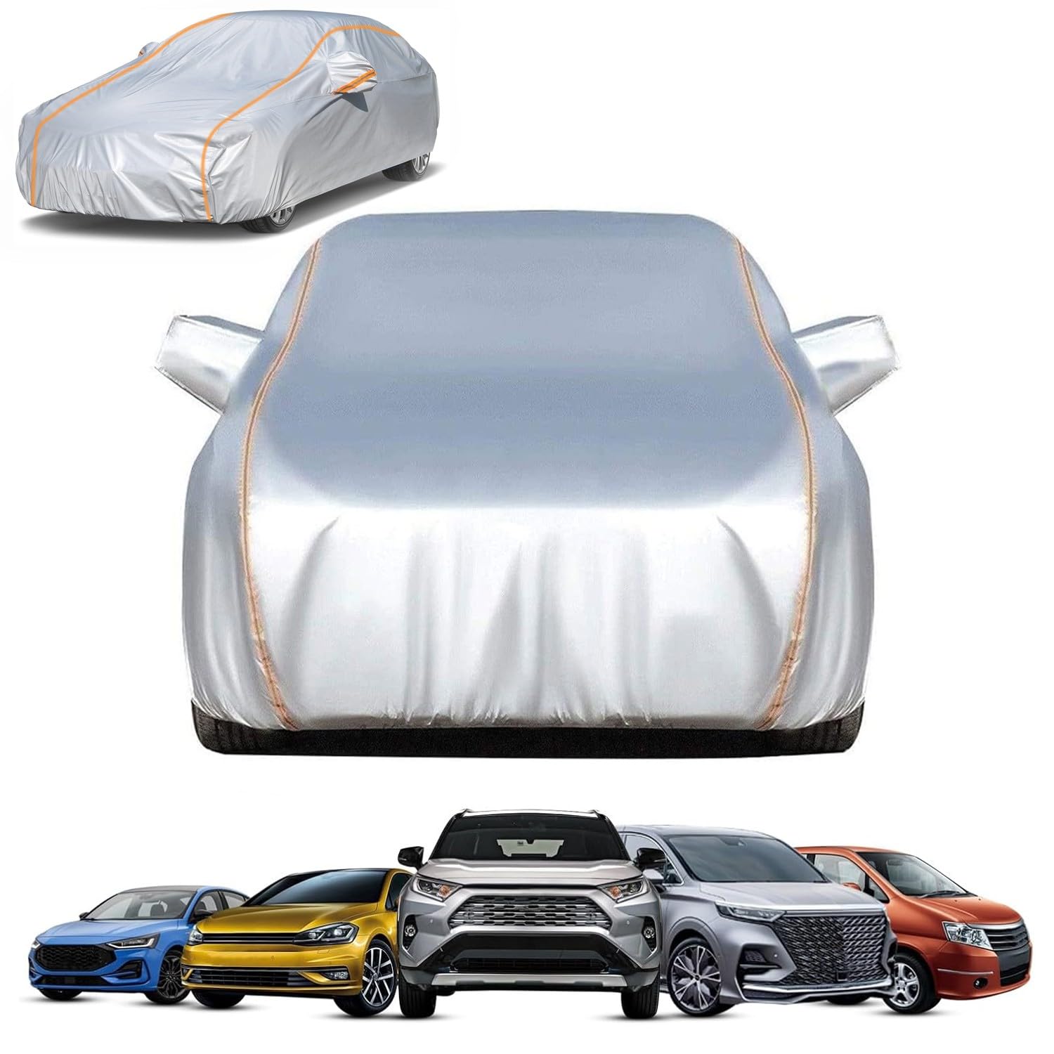 Telo Copriauto da Esterno per Tesla Model S, Antipioggia, Antineve, Antivegetativo, Antigraffio, Antietà Copertura Auto Completa, with Reflective Strips