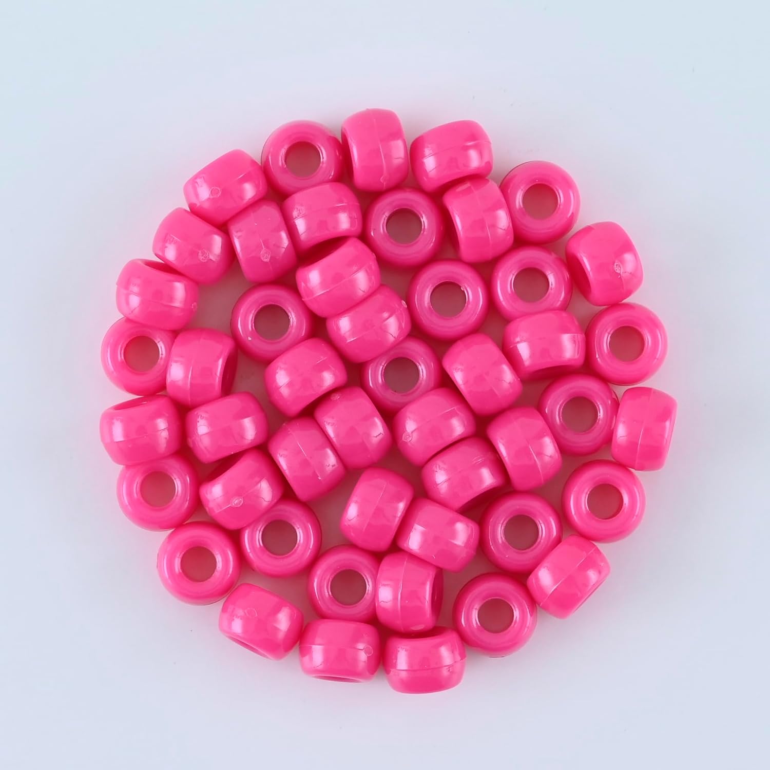 1000 Baby Pink Beads – 9mm x 6mm Pastel Craft Beads for DIY Craft Making, Bracelets, Necklaces, and Art Projects - Image 3
