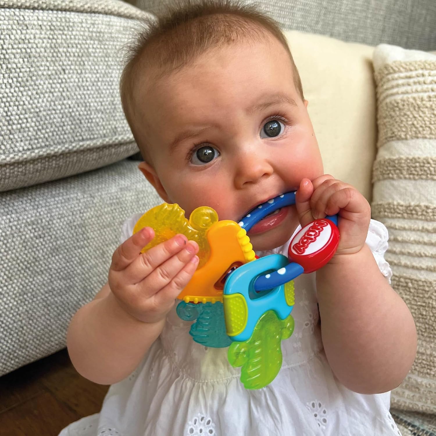 Nuby IcyBite Anneau de Dentition Bébé Gel Réfrigérant Molaires Dès 3 Mois