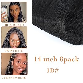 ATRAENTE Pre Stretched Braiding Hair 14 Inch 8 Packs Long Braiding Hair Prestretched For Box Braids Soft Yaki Texture Lightweight Natural For Daily Use And Holidays