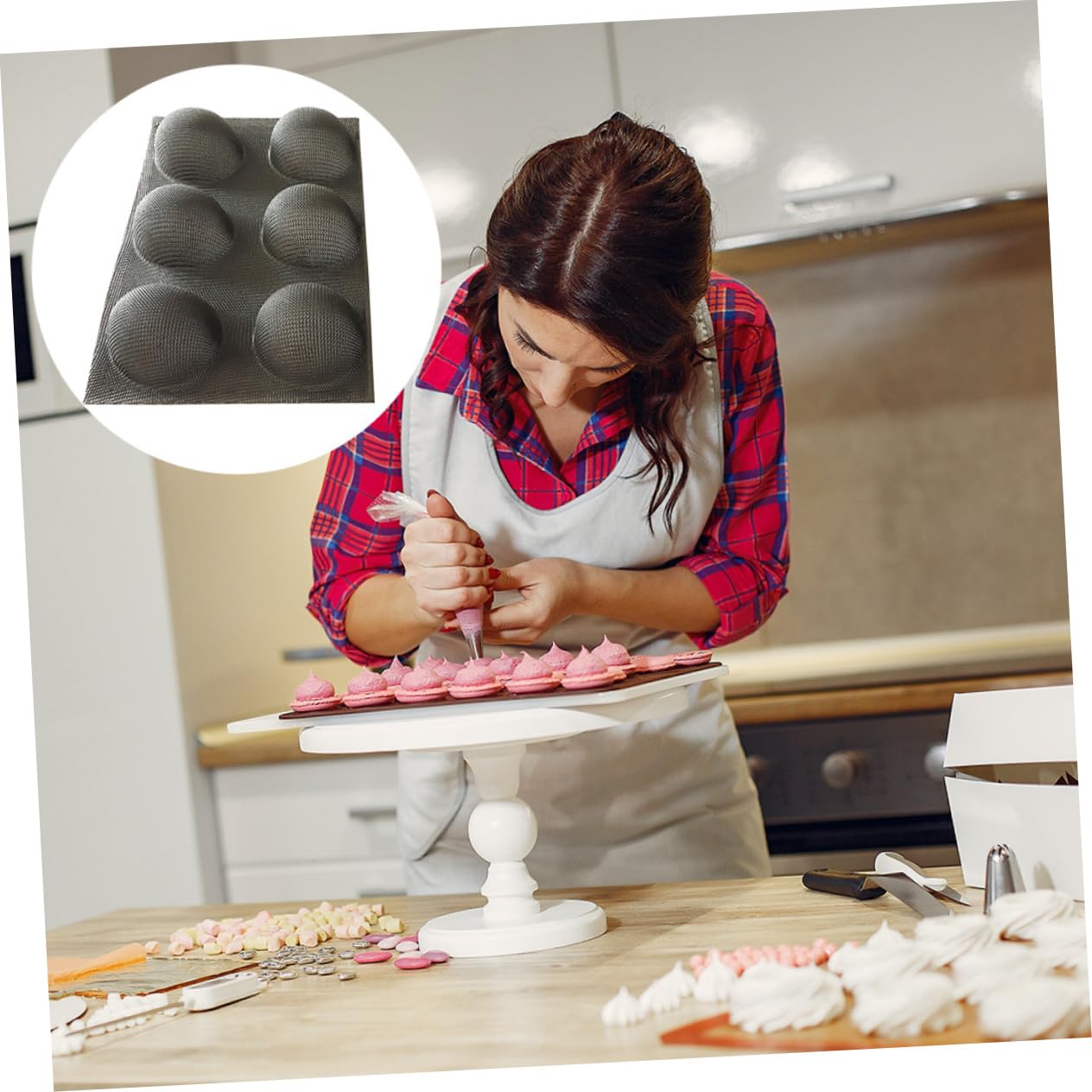 CONGARTENO Non-stick Silicone Bread Baking Mold Half Permeable Design for Even Heating for Homemade Breads Baking Supplies Bake Loaves Simultaneously