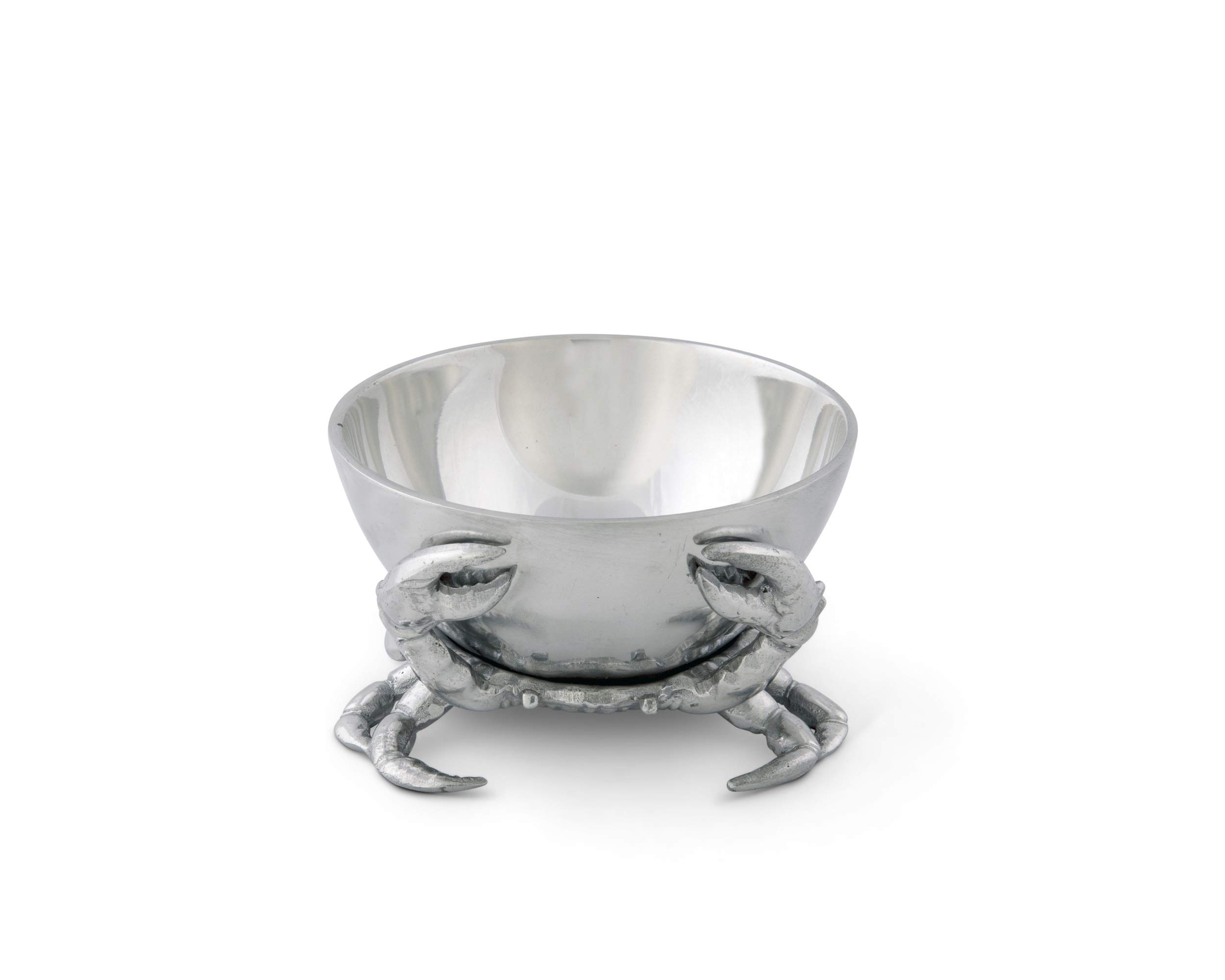 Arthur Court Designs Aluminum Crab Large Snack Dip Sauce Condiment Bowl Diameter: 5.5 inch Tall 4 inch
