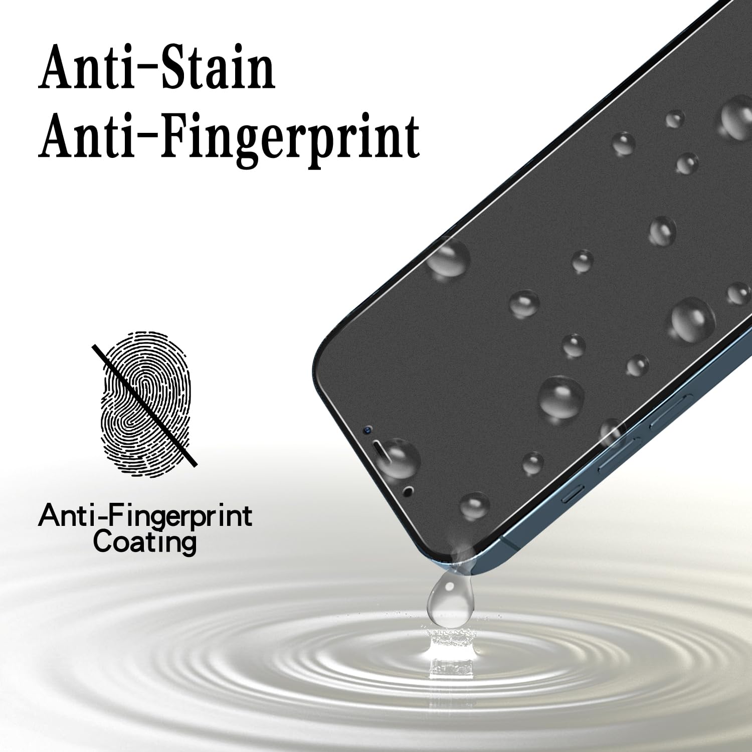 MAYtobe 2 Pezzi Pellicola Vetro Temperato Per IPhone 14 Pro | Opaca HD Anti-impronte | Durezza 9H E Antiriflesso