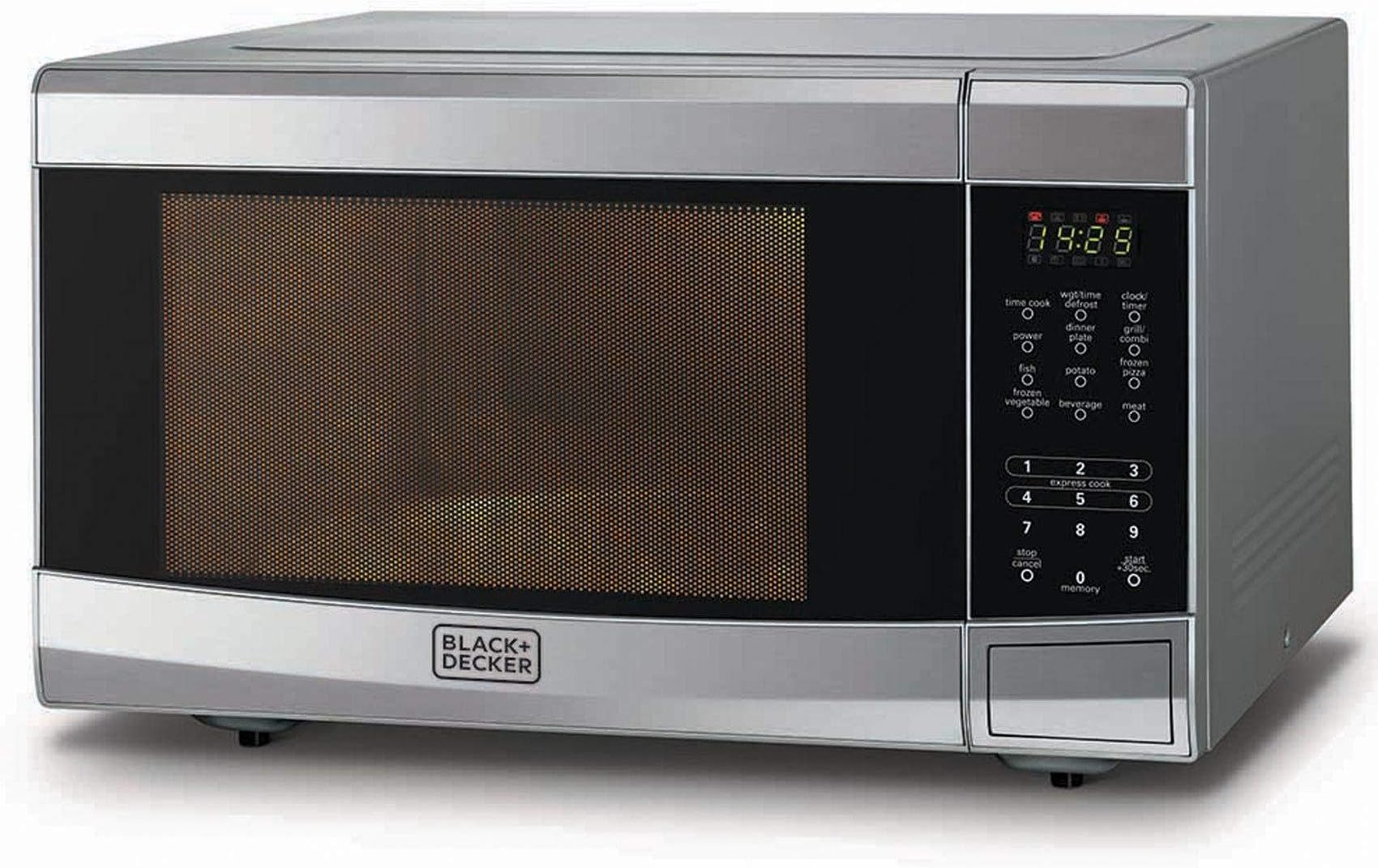 Black+Decker 42L Microwave Oven with Grill, Silver - Mz42Pgss-B5