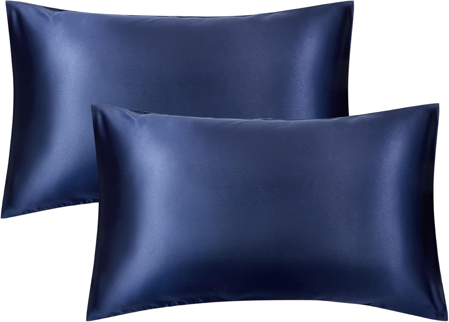 Bedsure Satin Pillowcase for Hair and Skin Queen Navy