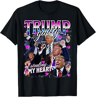Guilty Of Stealing My Heart Pink Trump Trump Girl Valentines T-Shirt