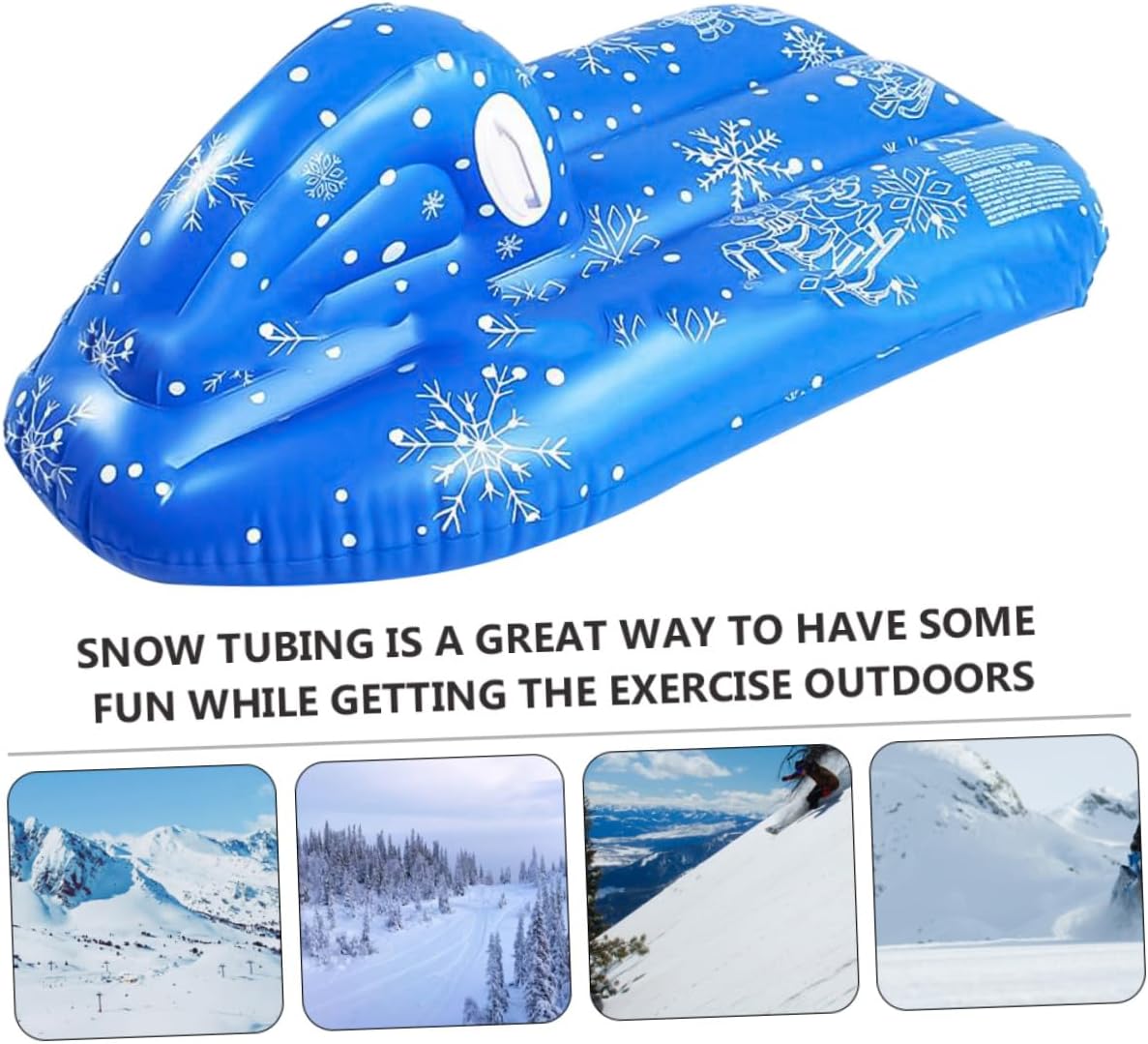 Inflatable Skiing Snow Sled PVC Cold Resistant Snow Tube Winter Outdoor Recreation Sledding Equipment