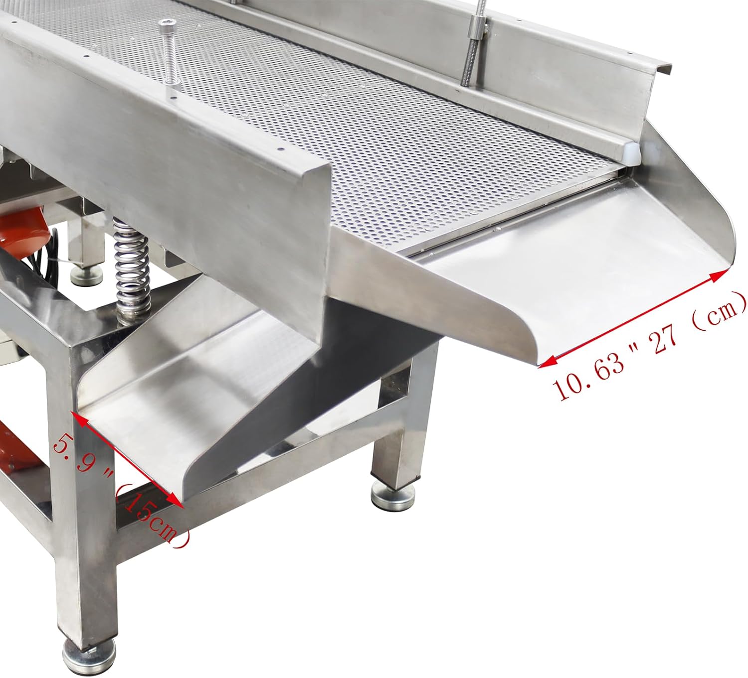 Electric Vibrating Sifter with 5mm Screen Straight Vibrating Sieve Shaker Stainless Steel Linear Sifter Machine Linear Shaker Two Motor 110v 180W*2