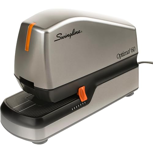 Swingline Electric Stapler, 60 Sheet Capacity, Optima 60, Jam Free, Auto or Manual, Black and Silver (48210)