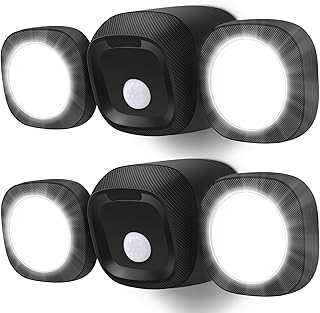 Toowell 2 Stück Bewegungsmelder Aussen Batterie Akku Aussenleuchte mit Bewegungsmelder Batterie Outdoor Leuchte Batteriebetriebene Außenleuchte Wasserdicht Aussenlampe für Garten Garage Veranda