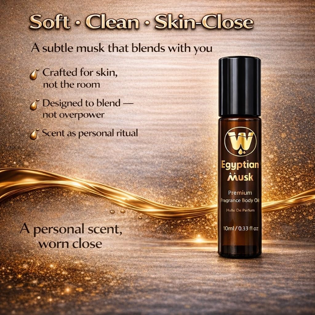 WagsMarket Egyptian Musk Oil, Choose from Roll On to 0.33oz - 4oz Glass Bottle, (0.33oz Roll On) - Image 2