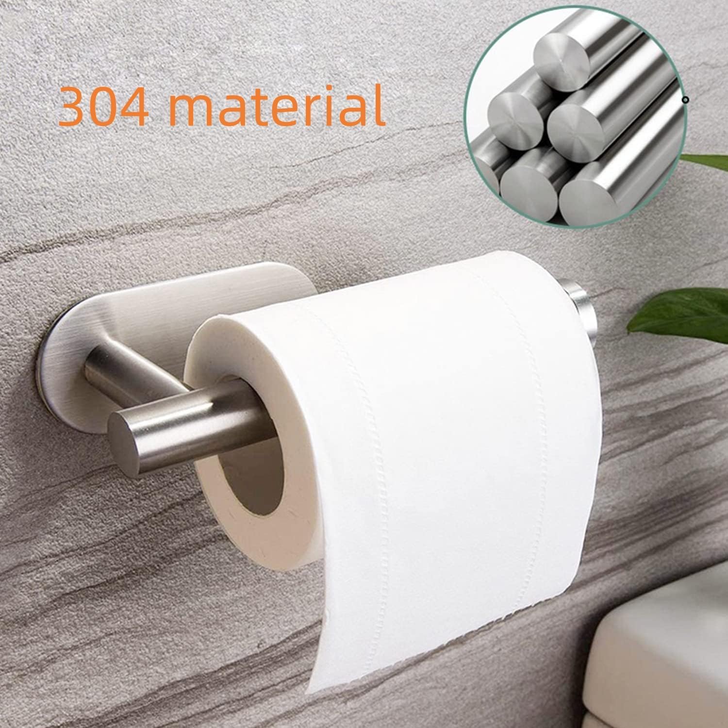 Porta Rotolo Carta Igienica Adesivo - Acciaio Inox 304, Senza Foratura - Per Bagno, Cucina, Camera - Foto 12