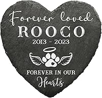 Vista 17 de Piedras conmemorativas personalizadas para mascotas para perros, gatos, regalos conmemorativos para perros en forma cuadrada por pérdida