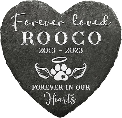 Miniatura 17 de Piedras conmemorativas personalizadas para mascotas para perros, gatos, regalos conmemorativos para perros en forma cuadrada por pérdida