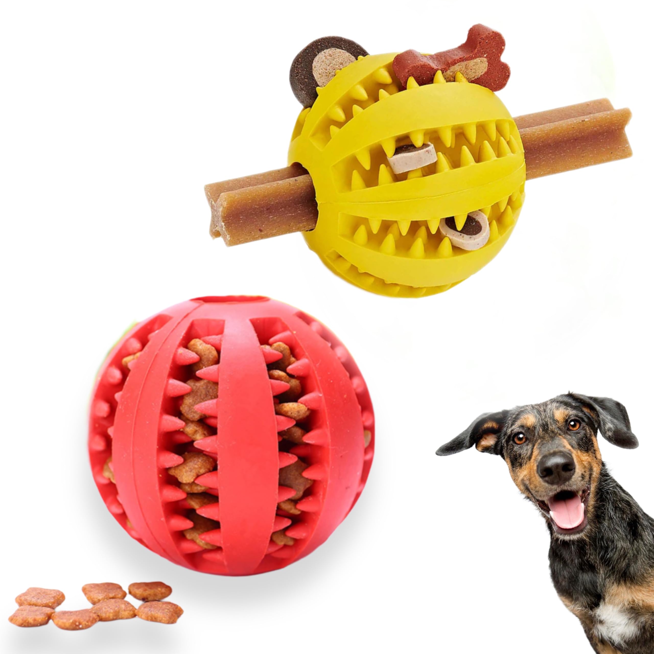 Pelotas Chirriantes Para Perro - Pack De 6 Unidades Indestructibles | Juguete Mordedor Con Sonido Para Perros Pequeños, Medianos Y Grandes