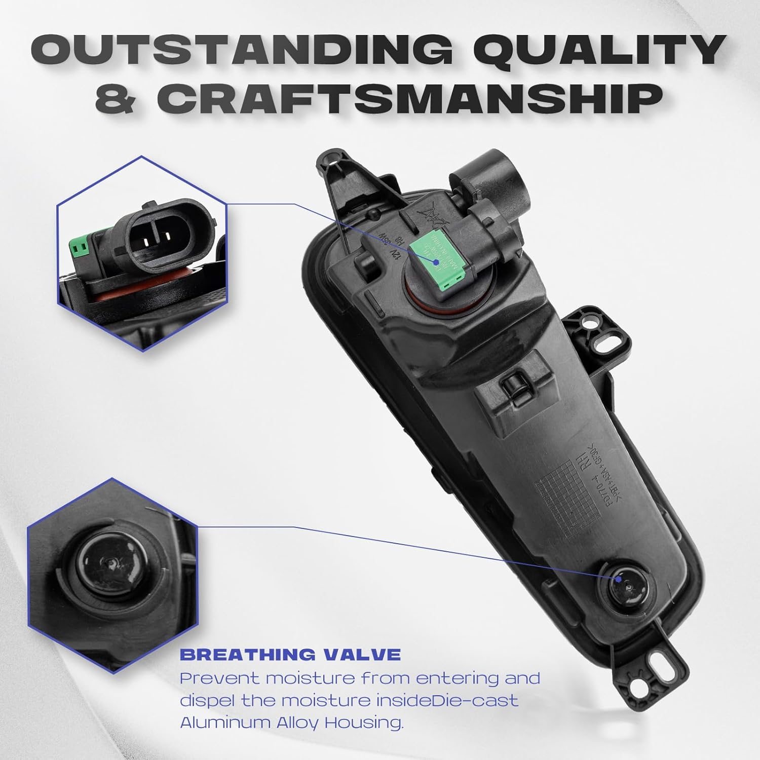 RP Remarkable Power Focus Fog Light 2015 2016-2017 Fog Lights for 2015 2016 2017 Focus Left& Right Pair Clear Lens Driving Bumper Fog Lamp OEM Light