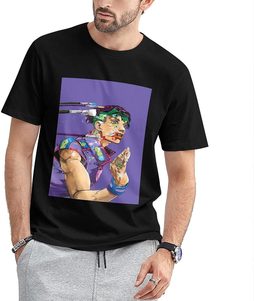 Amazon.co.jp: Tシャツ ジョジョの奇妙な冒険 岸辺露伴 クルーネック