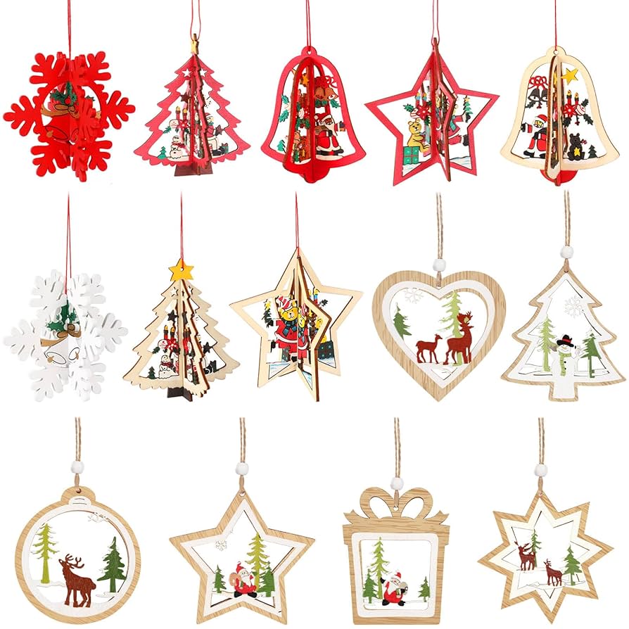 bastisRIKE 木製オブジェクト クリスマスオーナメント ひよりごと Amazon.co.jp: JANLOFO 14個セット クリスマスツリー