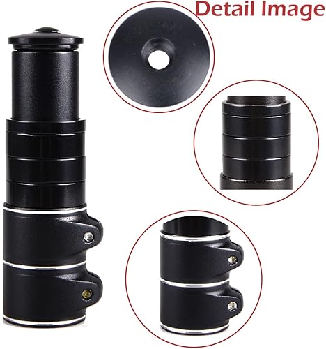 Vista 11 de TRIWONDER Adaptador de vástago de bicicleta para MTB, BMX, bicicletas de montaña, elevación de cabeza de aleación de aluminio 01 Negro