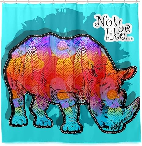 Amazon Kapanou防水 シャワーカーテン ベクトルサイケデリックサイの手描きイラスト かわいいシャワーカーテン ユニットバス バスルーム 芸術の装飾 180cmx180cm バスフック付き 取り付け簡単 シャワーカーテン ホーム キッチン オンライン通販