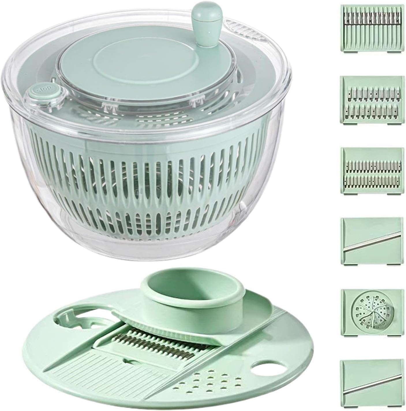 Salad Spinner, Large Capacity Efficient Washing, 23.5x14cm, Vegetable Washer Spinner Bowl, Lettuce Dryer S-pinner Tool, Quick Dry S-pin Technology, For Home, Travel, And Outdoor Gatherings